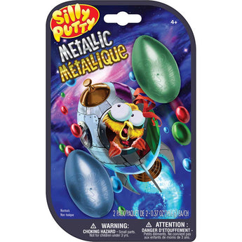 Crayola Silly Putty Metallic Eggs Silver And Gold - 071662099107