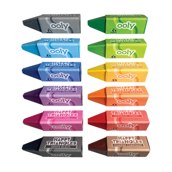 Happy Triangles Jumbo Crayons - Set of 12 - My Little Thieves