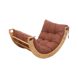 Larisa & Pumpkin Large Rocker Balance Arch with White Pillow