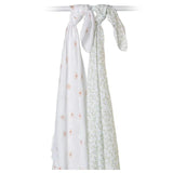 2 - pack Cotton Swaddles - Daisy / Greenery - My Little Thieves