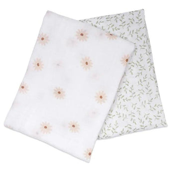 2 - pack Cotton Swaddles - Daisy / Greenery - My Little Thieves