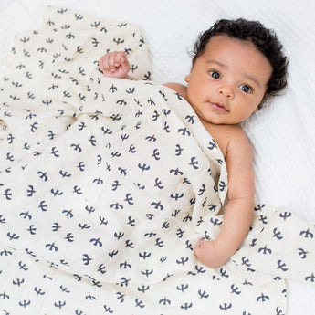2 - pack Cotton Swaddles - Mudcloth / Black Birds - My Little Thieves