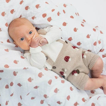 2 - pack Cotton Swaddles - Mushroom & Sand - My Little Thieves