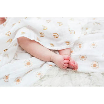2 - pack Cotton Swaddles - Rainbow / Suns - My Little Thieves