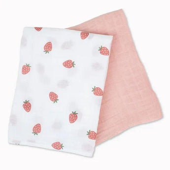 2 - pack Cotton Swaddles - Strawberry & Ballet Slipper - My Little Thieves