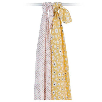 2 - pack Cotton Swaddles - Wildflowers & Dots - My Little Thieves