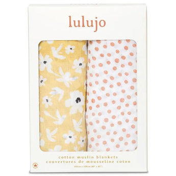 2 - pack Cotton Swaddles - Wildflowers & Dots - My Little Thieves