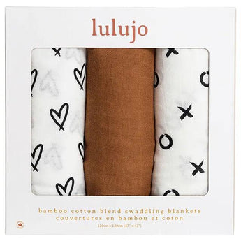 3 - Pack Bamboo Muslin Swaddle Blankets - All Natural - My Little Thieves