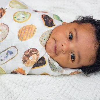 3 - Pack Bamboo Muslin Swaddle Blankets - Baby Blues - My Little Thieves