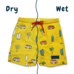 Holly and Beau Boys Jungle Color Changing Swim Shorts