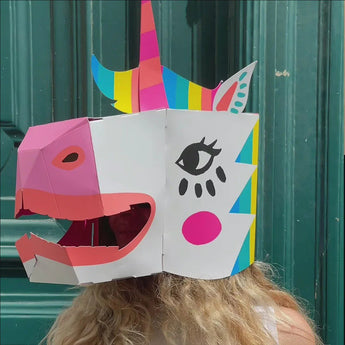 3D Mask Collection - Unicorn, Dinos, Sharky | Fun DIY Craft for Kids - My Little Thieves