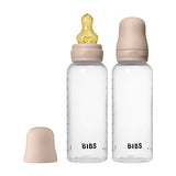 BIBS Baby Bottle Round Latex 270ml Medium Flow 2-Pack Blush - 5713795274970