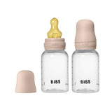 BIBS Baby Bottle Round Latex 150ml Slow Flow 2-Pack Blush - 5713795275014
