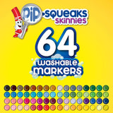 64 ct. Washable Pip - Squeaks Skinnies Markers - My Little Thieves