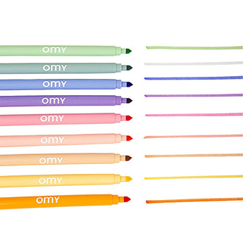 9 Markers - Glitter, Jumbo, Pastel - My Little Thieves