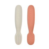 Beaba Silicone Training Pre-Spoons Terracotta and Velvet Grey - 3384349135799
