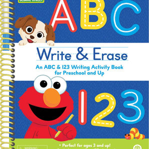 Sesame Street Write & Erase ABC and 123 — official front cover, ISBN 9798890194527