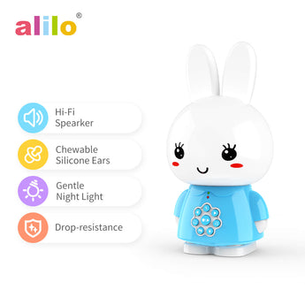 Alilo - Honey Bunny, G6 β Blue | With over 60 popular nursery rhymes and bedtime stories | Night Light for Kids, Rechargeable | 10 M+ - My Little Thieves