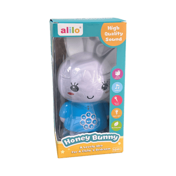 Alilo - Honey Bunny, G6 β Blue | With over 60 popular nursery rhymes and bedtime stories | Night Light for Kids, Rechargeable | 10 M+ - My Little Thieves