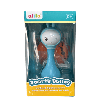 Alilo – Smarty Shake & Tell Rattle, R1 - Smarty Blue | Music, Stories, & Color Learning for Babies | Hi - Fi Sound, Light - Up Ears, USB Charging | 0+ - My Little Thieves