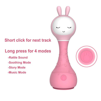 Alilo – Smarty Shake & Tell Rattle, R1 - Smarty Blue | Music, Stories, & Color Learning for Babies | Hi - Fi Sound, Light - Up Ears, USB Charging | 0+ - My Little Thieves