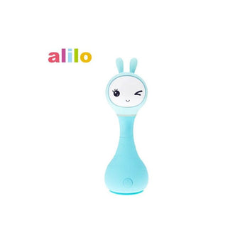 Alilo – Smarty Shake & Tell Rattle, R1 - Smarty Blue | Music, Stories, & Color Learning for Babies | Hi - Fi Sound, Light - Up Ears, USB Charging | 0+ - My Little Thieves