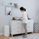 Angelcare Dress Up Nappy Pail Octagonal White | Diaper Disposal - My Little Thieves