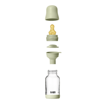 BIBS Glass Baby Bottle 120ml Slow Flow | Newborn Feeding