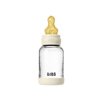 BIBS Glass Baby Bottle 120ml Slow Flow | Newborn Feeding