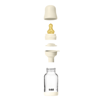 BIBS Glass Baby Bottle 120ml Slow Flow | Newborn Feeding