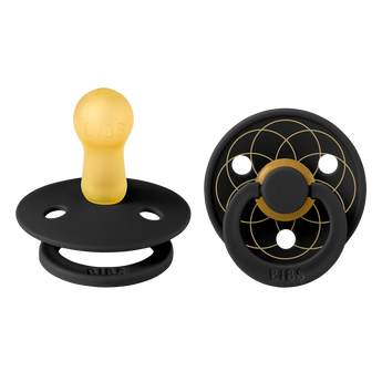 BIBS Pacifier Studio Colour 2 PACK Layl Latex -Black Gold