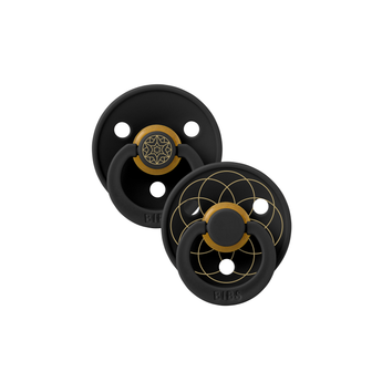 BIBS Pacifier Studio Colour 2 PACK Layl Latex -Black Gold
