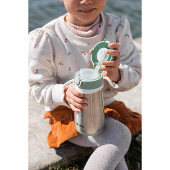 Beaba Stainless Steel Bottle 350ml With Handle | Kids Hydration - My Little Thieves