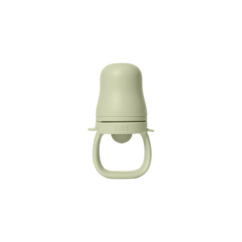 Sage BIBS Baby Feeder with silicone nipple and handle, for weaning and gum soothing.