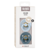Bibs Colour Anatomical Latex Pacifier 2 Pack | Baby Soother - My Little Thieves
