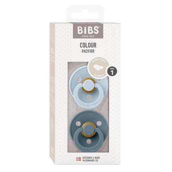 Bibs Colour Anatomical Latex Pacifier 2 Pack | Baby Soother - My Little Thieves