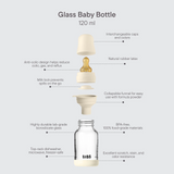 Bibs Glass Baby Bottle 120ml Slow Flow 2 Pack | Feeding