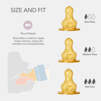 Bibs Glass Baby Bottle 240ml Medium Flow