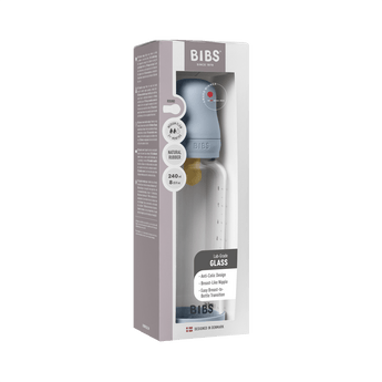 Bibs Glass Baby Bottle 240ml Medium Flow