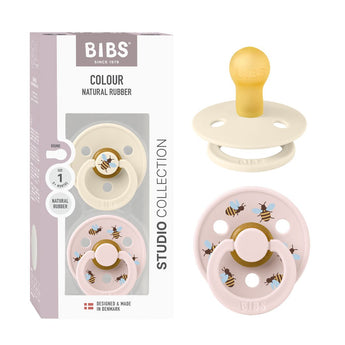 Bibs Pacifier Studio Colour 2 Pack Bumblebee Latex | Soother - My Little Thieves
