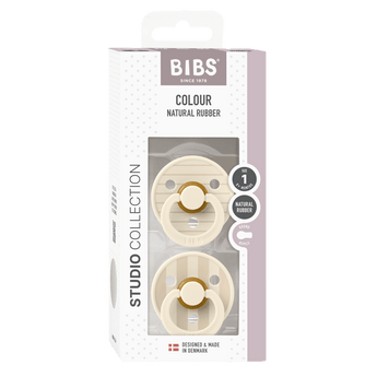 Bibs Round Pacifier Studio Colour 2 Pack Latex | Newborn Soother - My Little Thieves