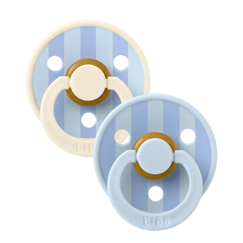 Bibs Round Pacifier Studio Colour 2 Pack Latex | Newborn Soother - My Little Thieves