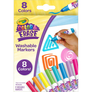 Crayola Color & Erase Marker Refill Set, 8 Washable Markers
