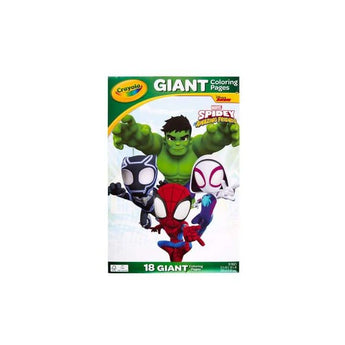 Crayola – 18 Giant Coloring Pages Spidey & His Amazing Friends – Coloring Book – Ages 3 Years +