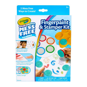 Crayola Color Wonder Mess Free Fingerpaint & Stamper Kit, Safari Stamps For Kids