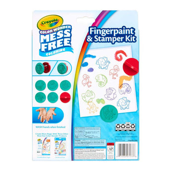 Crayola Color Wonder Mess Free Fingerpaint & Stamper Kit, Safari Stamps For Kids