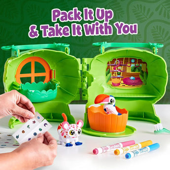 Crayola Scribble Scrubbie Pets Safari Treehouse, Toy Storage Case, Gift For Boys
