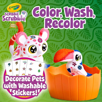 Crayola Scribble Scrubbie Pets Safari Treehouse, Toy Storage Case, Gift For Boys