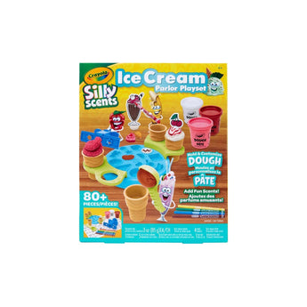 Crayola – Silly Scents Ice Cream Parlor Play Set – DIY Scented Dough & Craft Kit with 17 Molds, Scooper, Cones, Scented