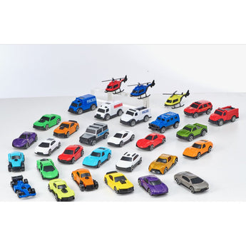 D-Power Diecast Cars Pack: 30-Piece 1:64 Scale Collection